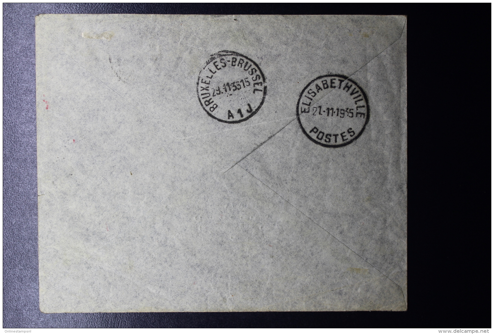 Belgium First Regular Flight 1935 Belgium - Elisabethville Belgium Congo V.v.  By Sabena, Mixed Franking - Other & Unclassified