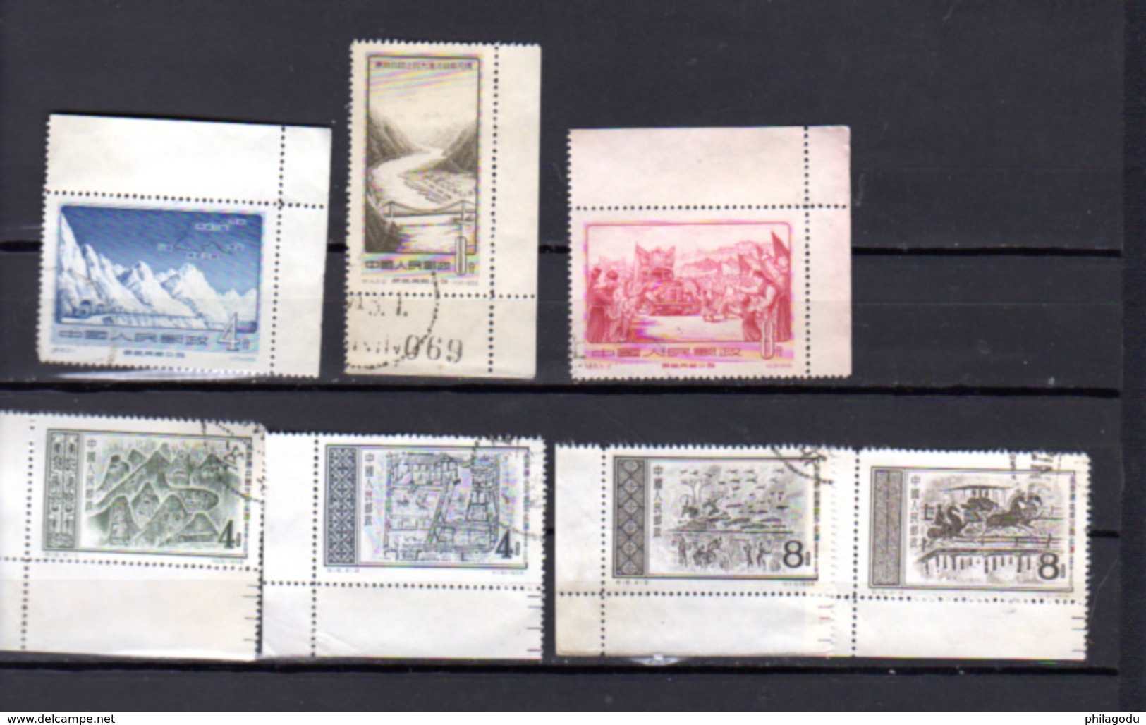 1952-56,  Chine  Oblitéré, Entre 963 Et 1084, Cote 22,30 €, - Oblitérés