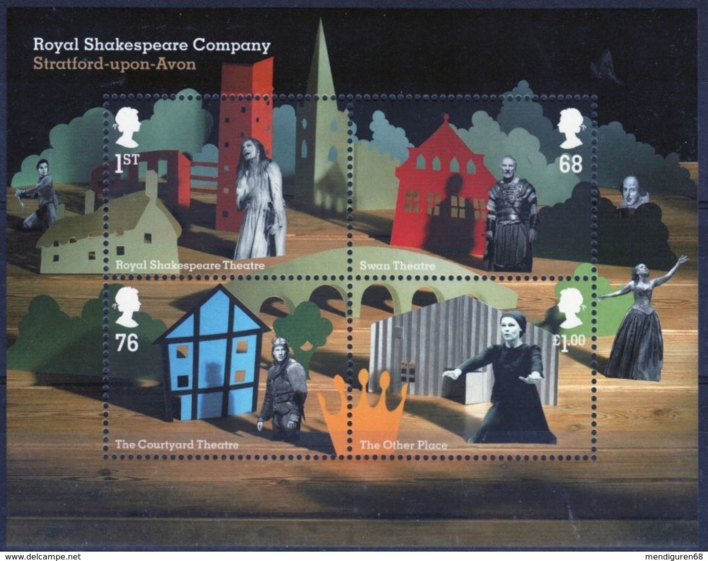 GROSSBRITANNIEN GRANDE BRETAGNE GB 2011 Royal Shakespeare Company M/S MNH SG MS3179 MI B65-3091-94 YV BF83-3487-90 - Feuilles, Planches  Et Multiples