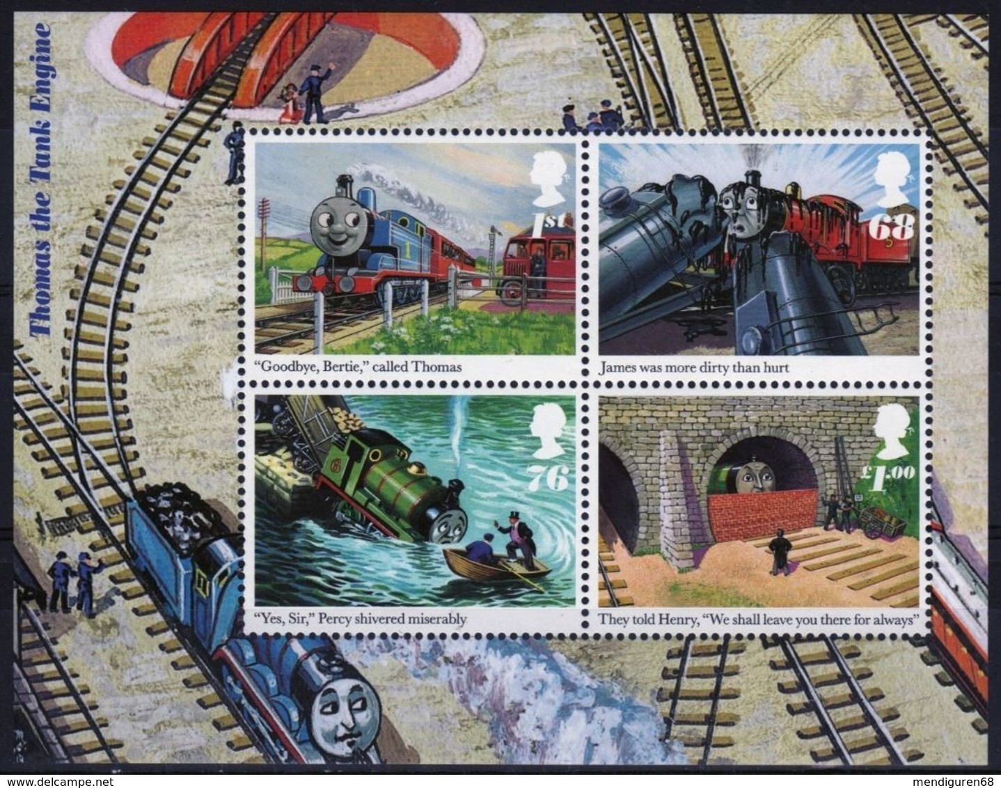 GROSSBRITANNIEN GRANDE BRETAGNE GB 2011 M/S THOMAS TANK MNH SG MS3193 SC SH2914 MI B67-3109-12 YT F85-3505-08 - Volledige & Onvolledige Vellen