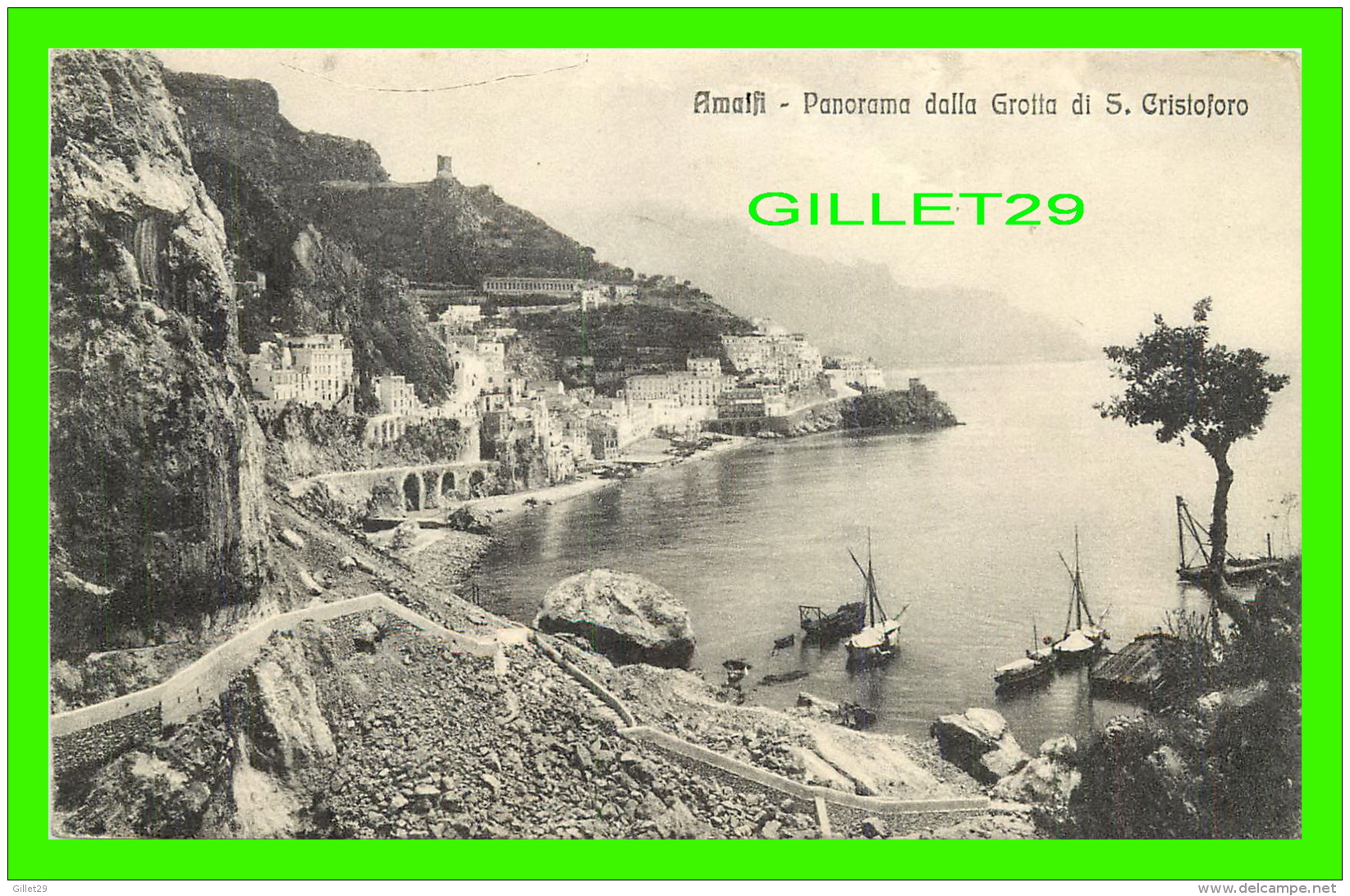 AMALFI, ITALIE - PANORAMA DALLA GROTTA DI S. CRISTOFORO - EDIT. ANDREA FUSCO DIPINO - - Salerno