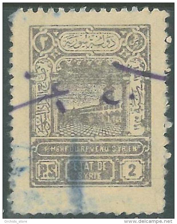 AS - Syria State 1925 General Revenue Stamp 2p Bistre Variety - Syrien