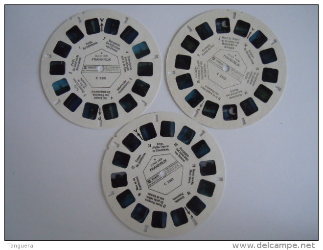 View-master Viewmaster Gaf Frankrijk 3 Schijfjes Reels C 230 2301-2302-2303 + Boekje - Stereoscoopen