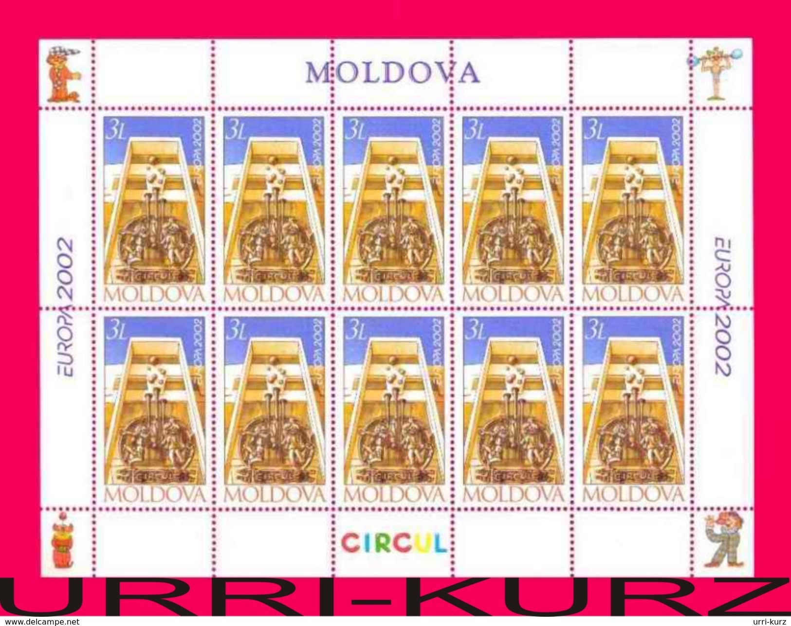 MOLDOVA 2002 Europa CEPT Circus Sheetlet Mi Klb.429 Sc415 MNH - Moldova