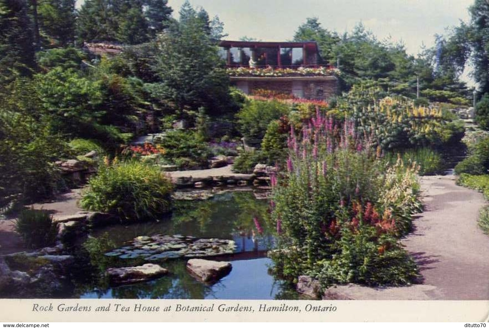 Rock Gardens And Tea House At Botanical Gardens - Hamilton - Ontario - Canada - Formato Grande Viaggiata – E 7 - Welt