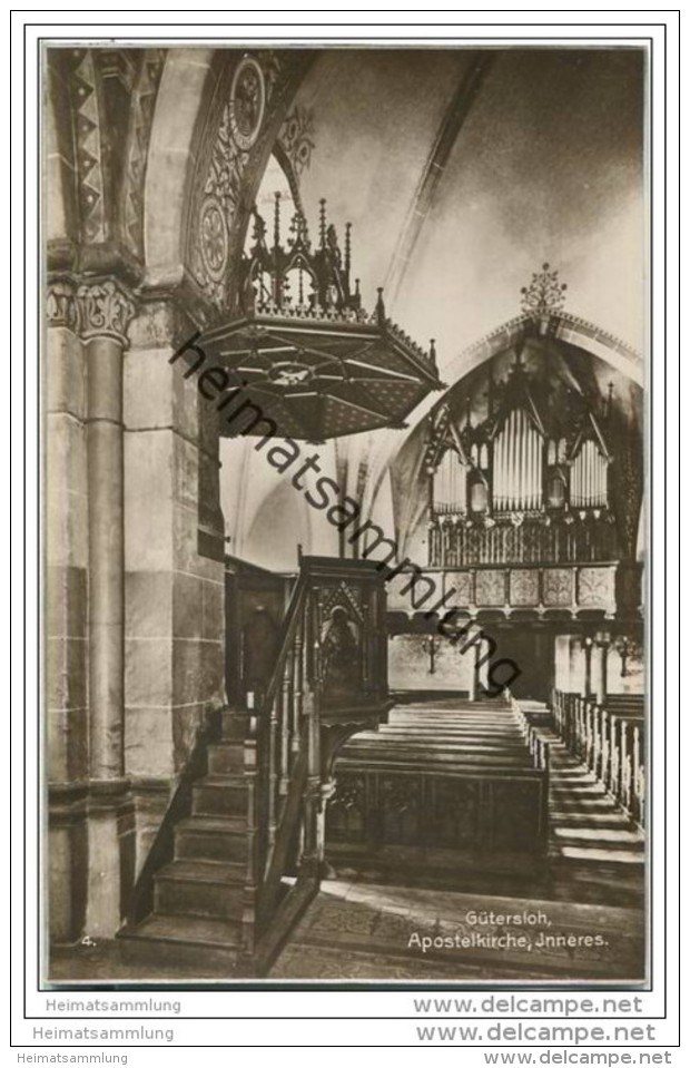 Gütersloh - Apostelkirche - Orgel - Foto-AK - Guetersloh