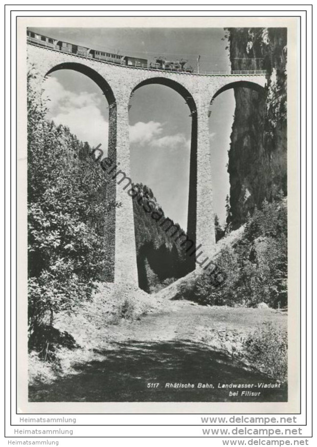 Rhätische Bahn - Landwasser Viadukt Bei Filisur - Foto-AK Grossformat - Filisur