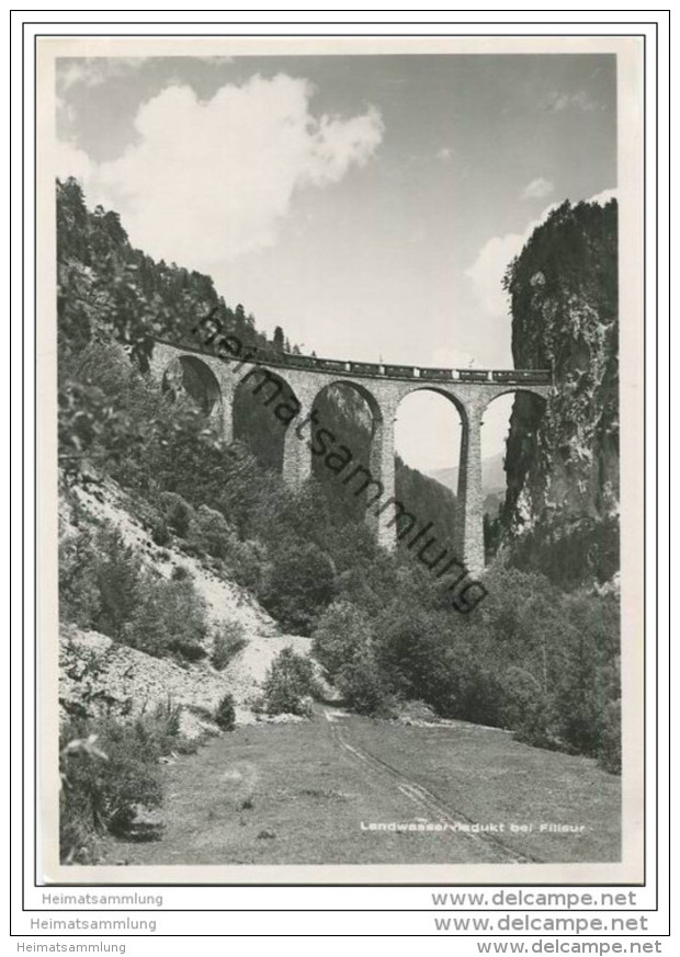 Rhätische Bahn - Landwasser Viadukt Bei Filisur - Foto-AK Grossformat - Filisur