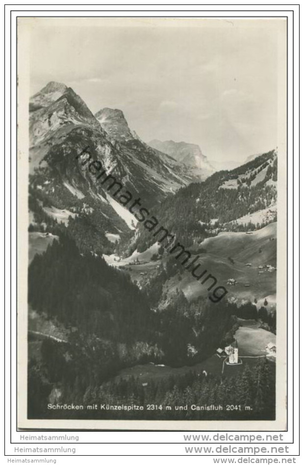 Schröcken Mit Künzelspitze Und Canisfluh - Foto-AK 20er Jahre - Schröcken