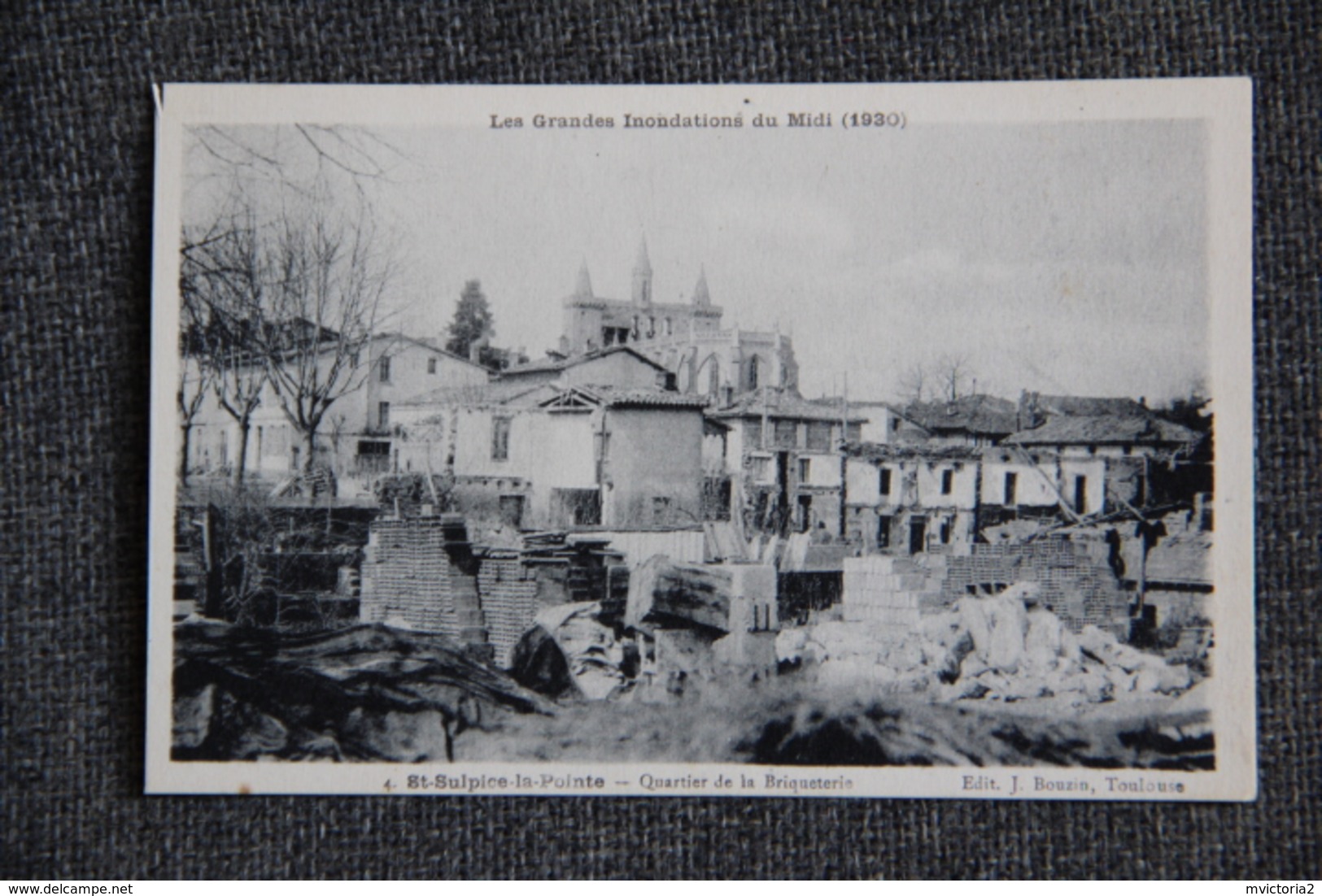 Saint Sulpice La Pointe - Quartier De La Briqueterie Lors Des Grandes Inondations Du Midi En 1930. - Saint Sulpice