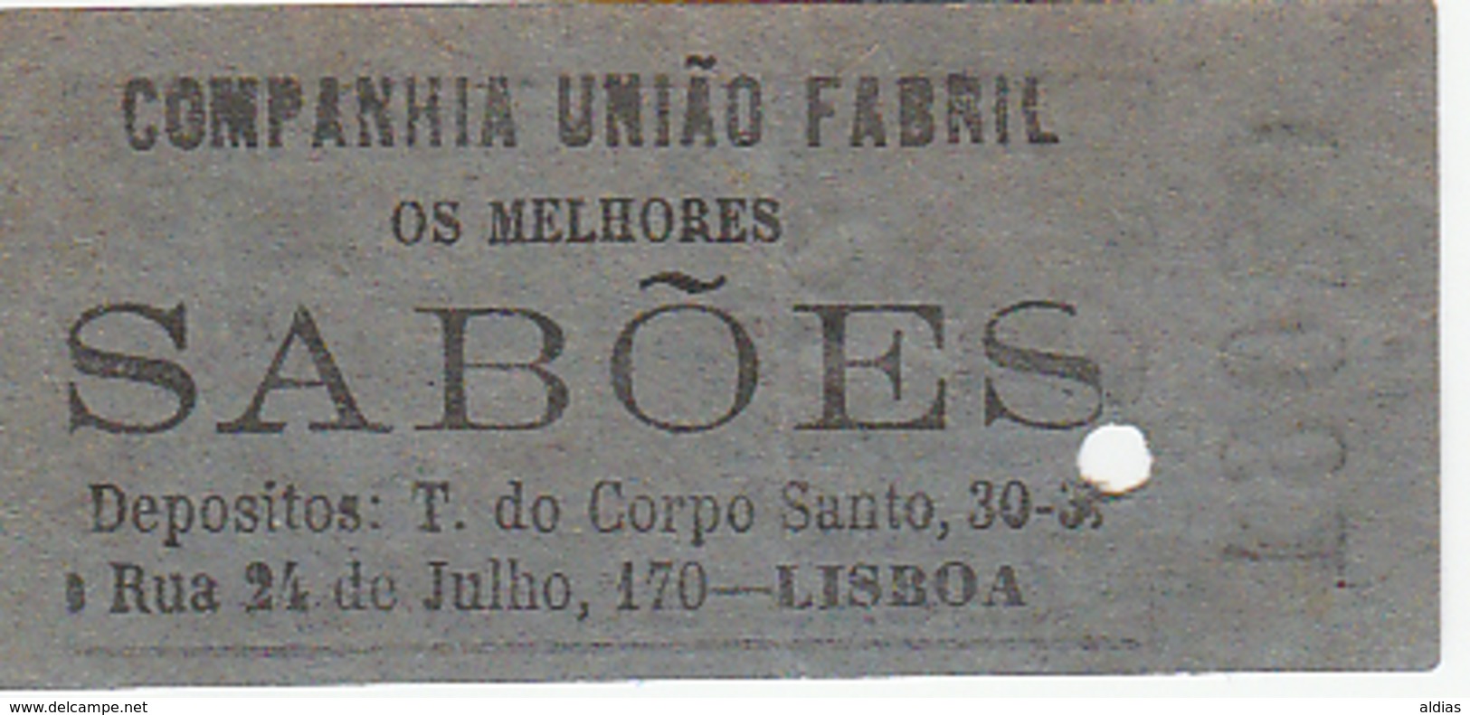 Portugal  Carris De Ferro Lisboa Tram  Ticket 20 Reis Bilhete (crc 1900) - Europa