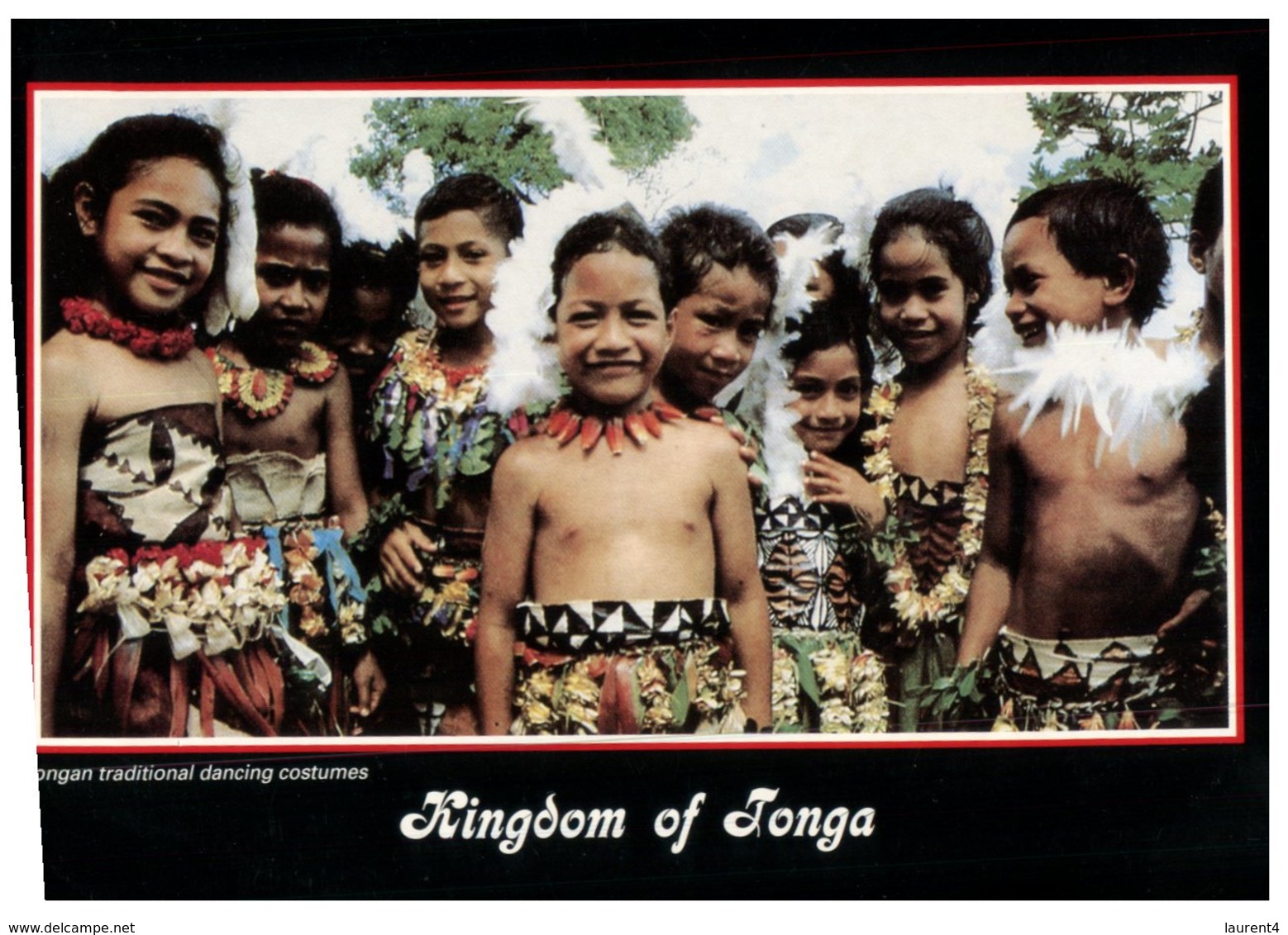 (201) Kingdom Of Tonga Childrens Postcard - Tonga