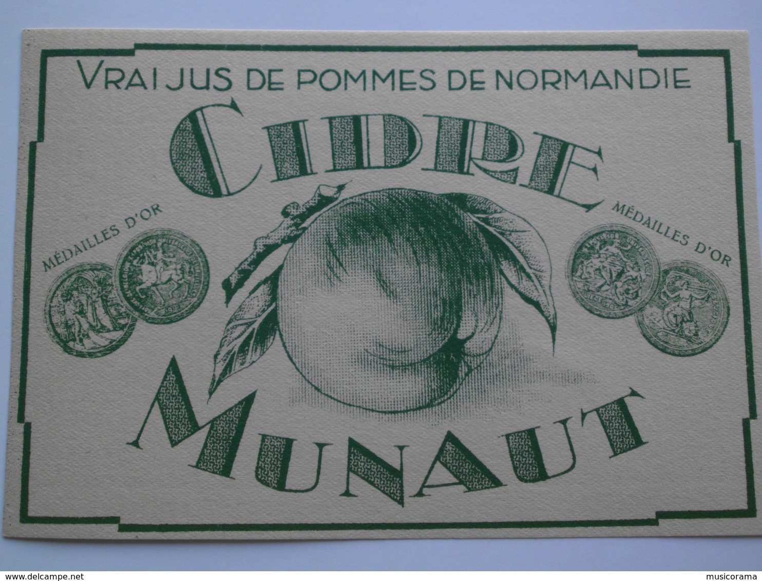 étiquette Anc. Cidrerie Munaut Virton (cidre - Jus De Pomme De Normandie) - Autres & Non Classés