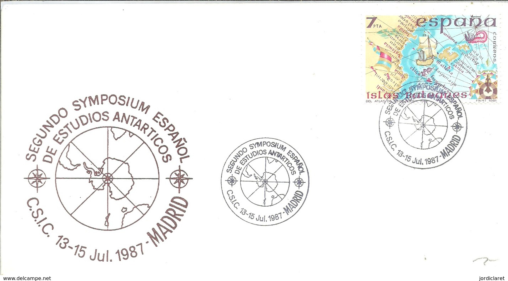 POSTMARKET ESPAÑA  1987 - Trattato Antartico