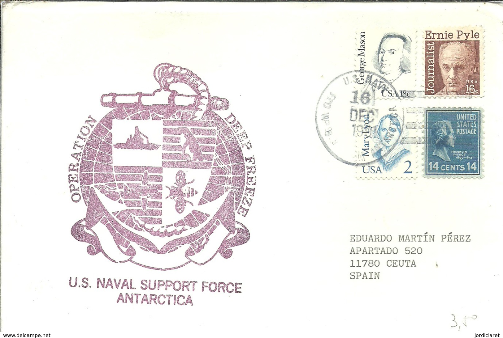 POSTMARKET  USA  1991 - Expediciones Antárticas