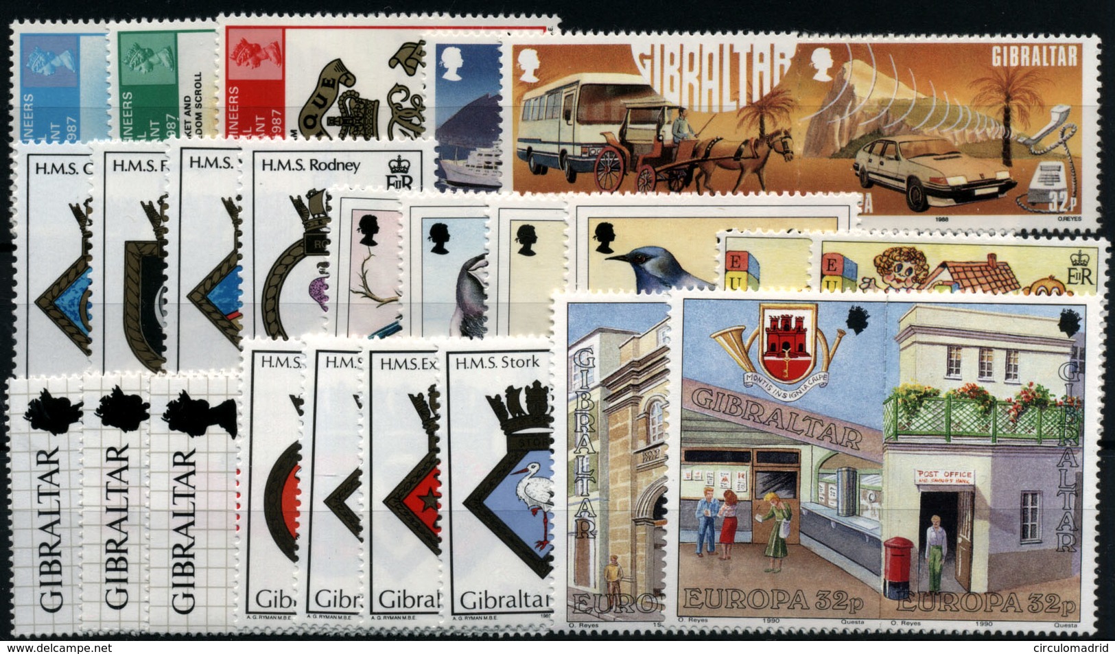 3667- Gibraltar Nº  549/51, 555/6, 573/4, 578/84, 599/6 - Gibilterra