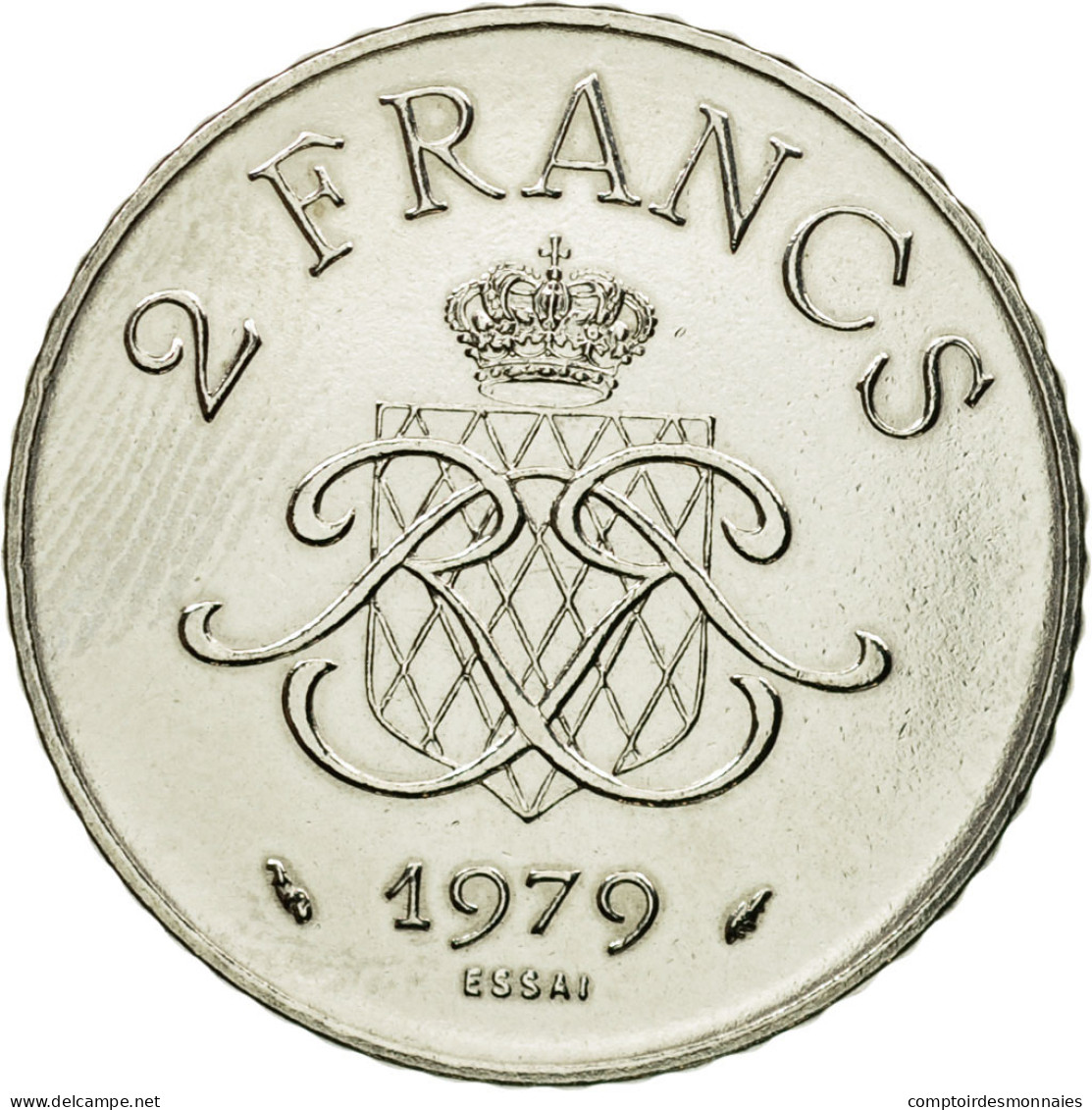 Monnaie, Monaco, Rainier III, 2 Francs, 1979, Paris, ESSAI, SPL+, Nickel - 1960-2001 Nouveaux Francs