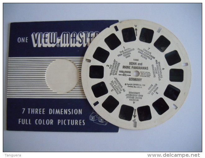 View-master Viewmaster 1566 Bonn And Rhine Panoramas Germany 1 Reel Disque - Stereoscoopen