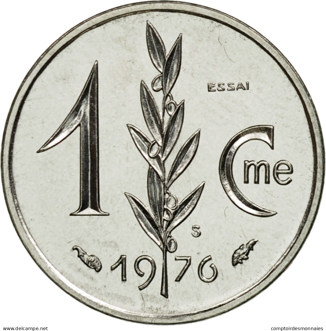 Monnaie, Monaco, Rainier III, Centime, 1976, Paris, ESSAI, FDC, Stainless Steel - 1960-2001 New Francs