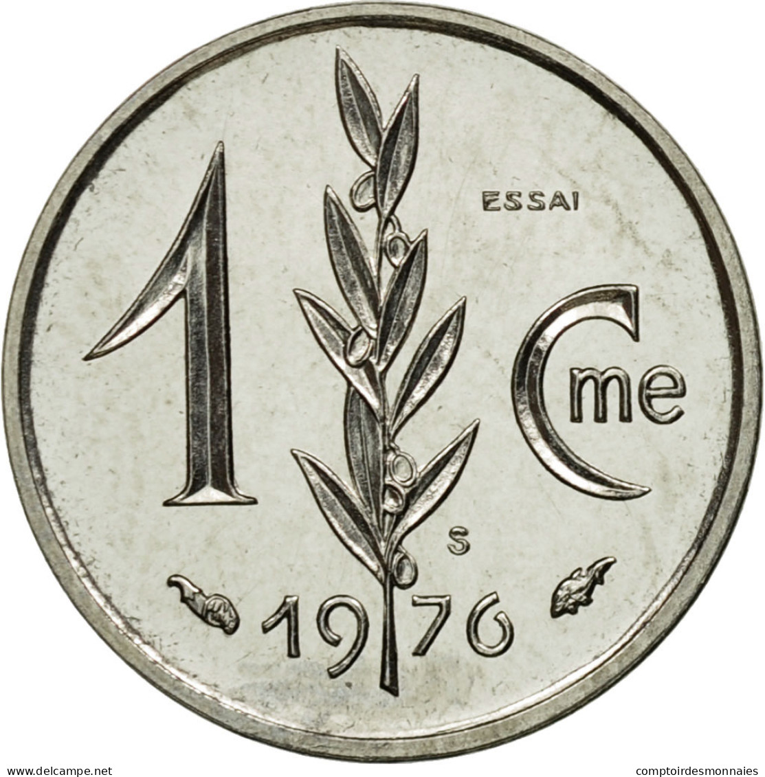 Monnaie, Monaco, Rainier III, Centime, 1976, Paris, ESSAI, FDC, Stainless Steel - 1960-2001 Nouveaux Francs