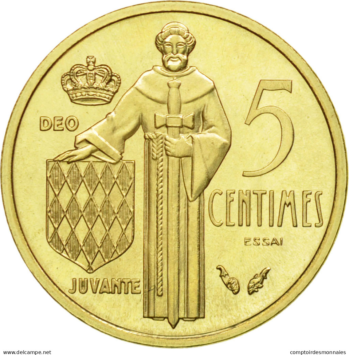 Monnaie, Monaco, Rainier III, 5 Centimes, 1976, Paris, ESSAI, FDC - 1960-2001 New Francs