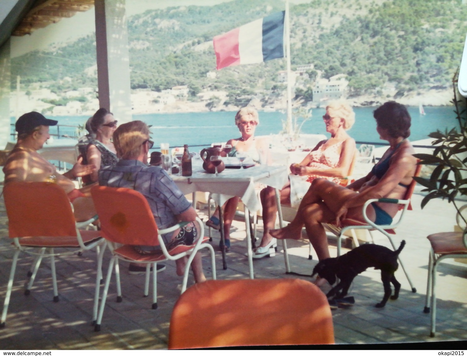 GROUPE DE VACANCIERS DE BELGIQUE À SANTA PONSA  MER ESPAGNE EN 1976 LOT 13 PHOTOS ORIGINALES EN COULEURS ANNÉE 1976