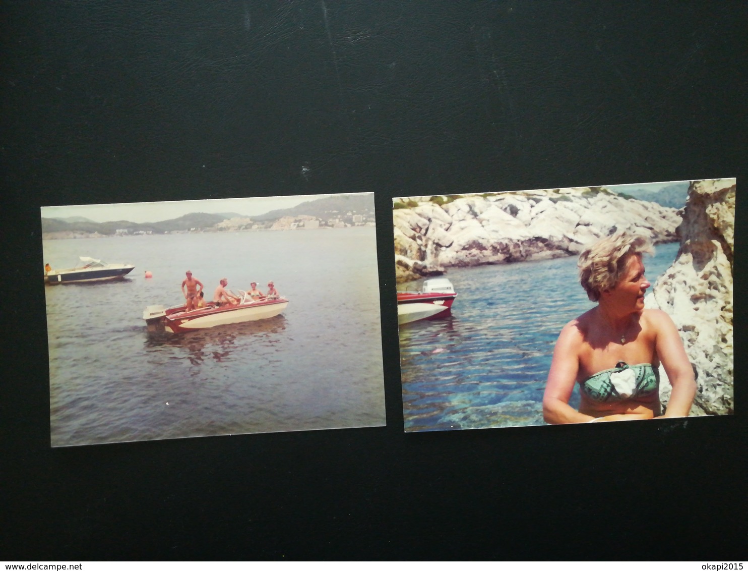 GROUPE DE VACANCIERS DE BELGIQUE À SANTA PONSA  MER ESPAGNE EN 1976 LOT 13 PHOTOS ORIGINALES EN COULEURS ANNÉE 1976