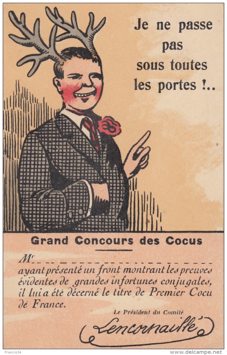 CPA -  Grand Concours Des Cocus - Humour