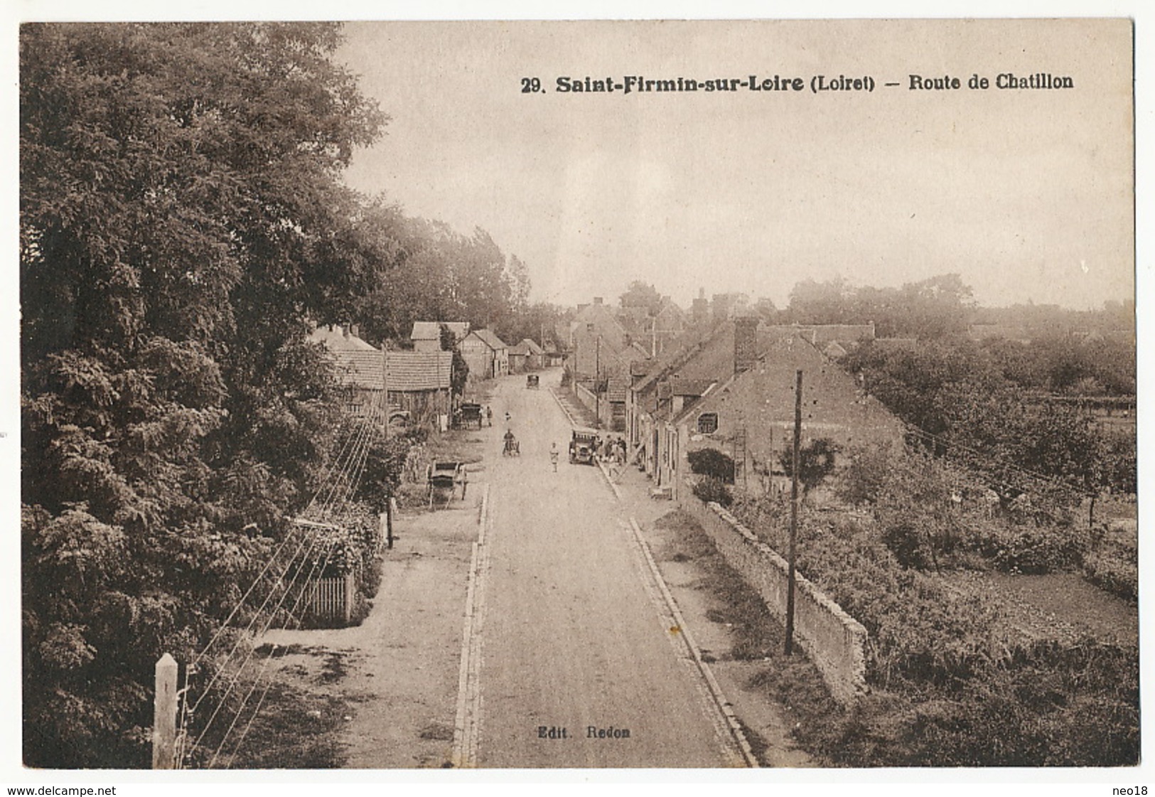 Saint  Firmin Sur Loire Route De Chatillon  Edit Redon 1948 - Other & Unclassified