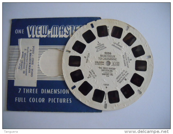 View-master Viewmaster 2026 Montreux To Lausanne The Swiss Rivera Switserland 1 Reel Disque Damaged See Photo - Visionneuses Stéréoscopiques