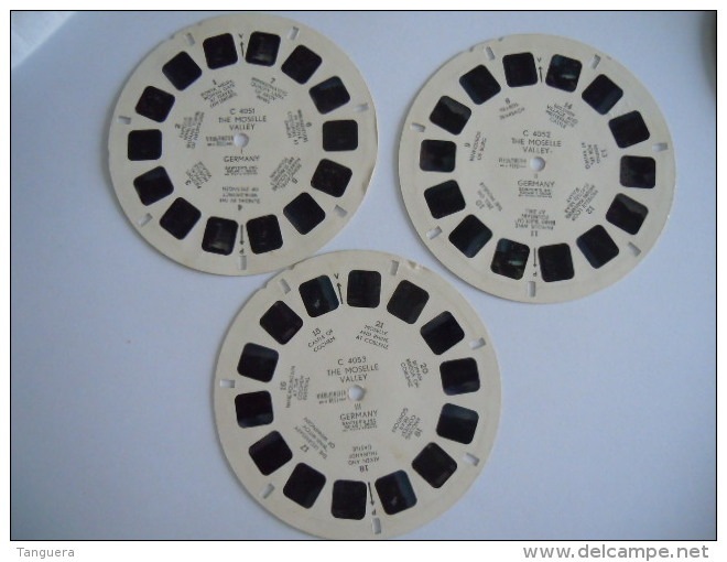 View-master Viewmaster C 4051 4052 4053 The Moselle Valley Germany I II III Reels Disques - Stereoscopes - Side-by-side Viewers