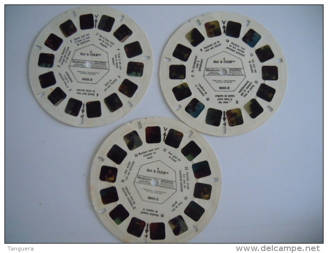 View-master Viewmaster 4045-A B C N Het A-Team Reels Disques - Stereoscoopen