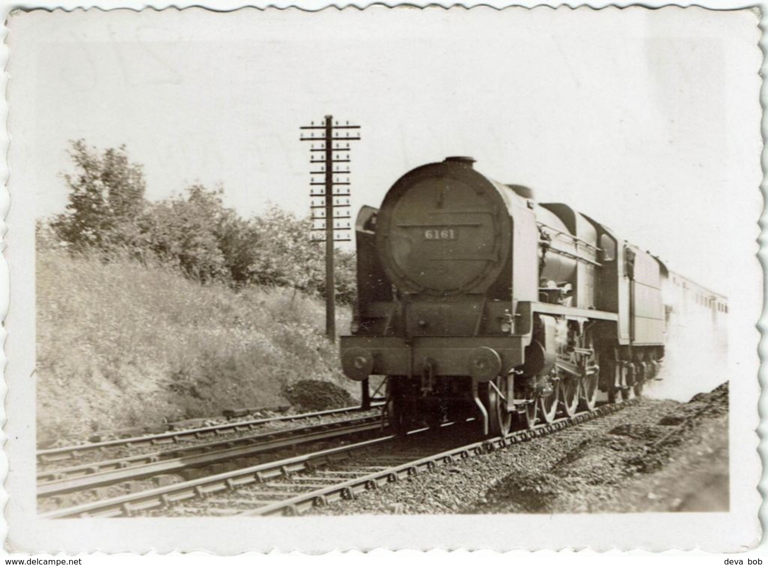 Railway Photo LMS Royal Scot 6161 King's Own Fowler 4-6-0 Loco - Trains