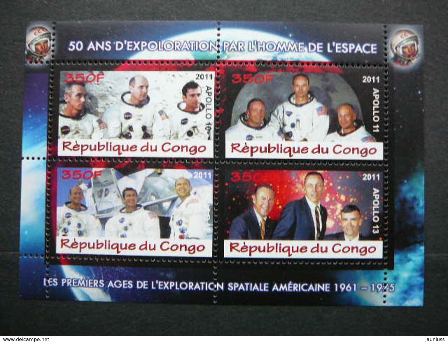 Space - Apollo Raumfahrt Espace # 2011 MNH S/s #(B1943) Apollo X-XI-XII-XIII - USA