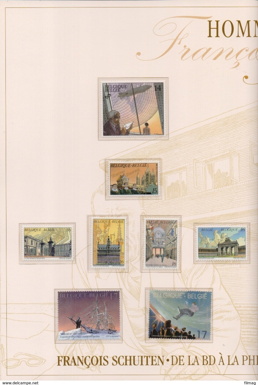 FOLDER HOMMAGE AAN FRANCOIS SCHUITEN ANGOULEME 2002 A 196 OPLAGE:750 - Cartes Souvenir – Emissions Communes [HK]