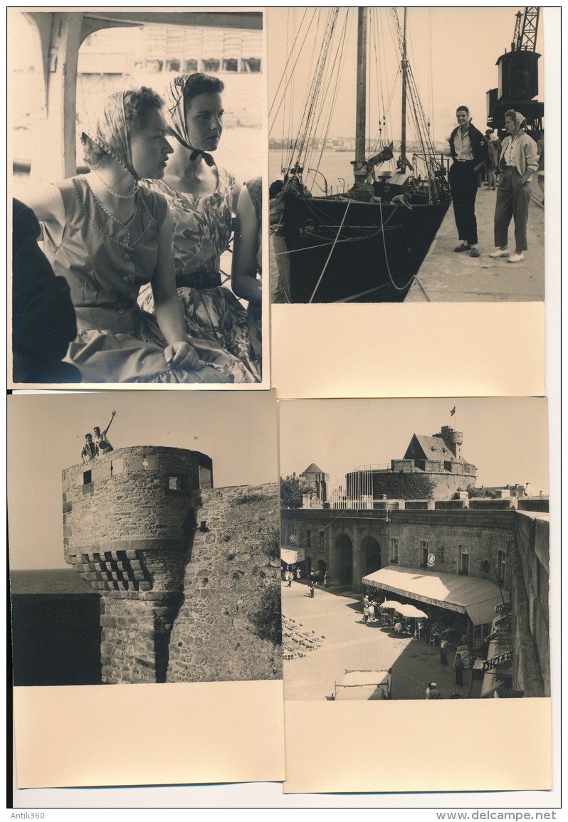 Lot De 17 Photos Amateur -35 SAINT MALO Août 1955 Et 1956 - No CPA - Saint Malo