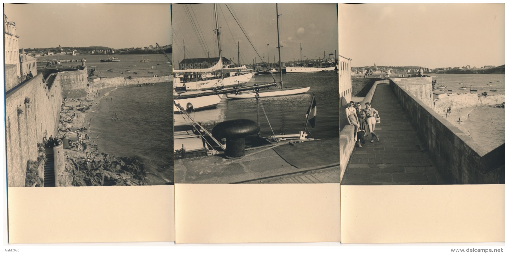 Lot De 17 Photos Amateur -35 SAINT MALO Août 1955 Et 1956 - No CPA - Saint Malo