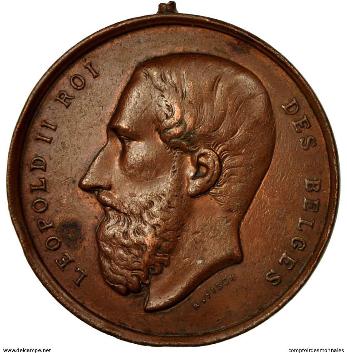 Belgique, Médaille, Leopold II, Concours De Bétail Gras, Bruxelles, 1884 - Autres & Non Classés