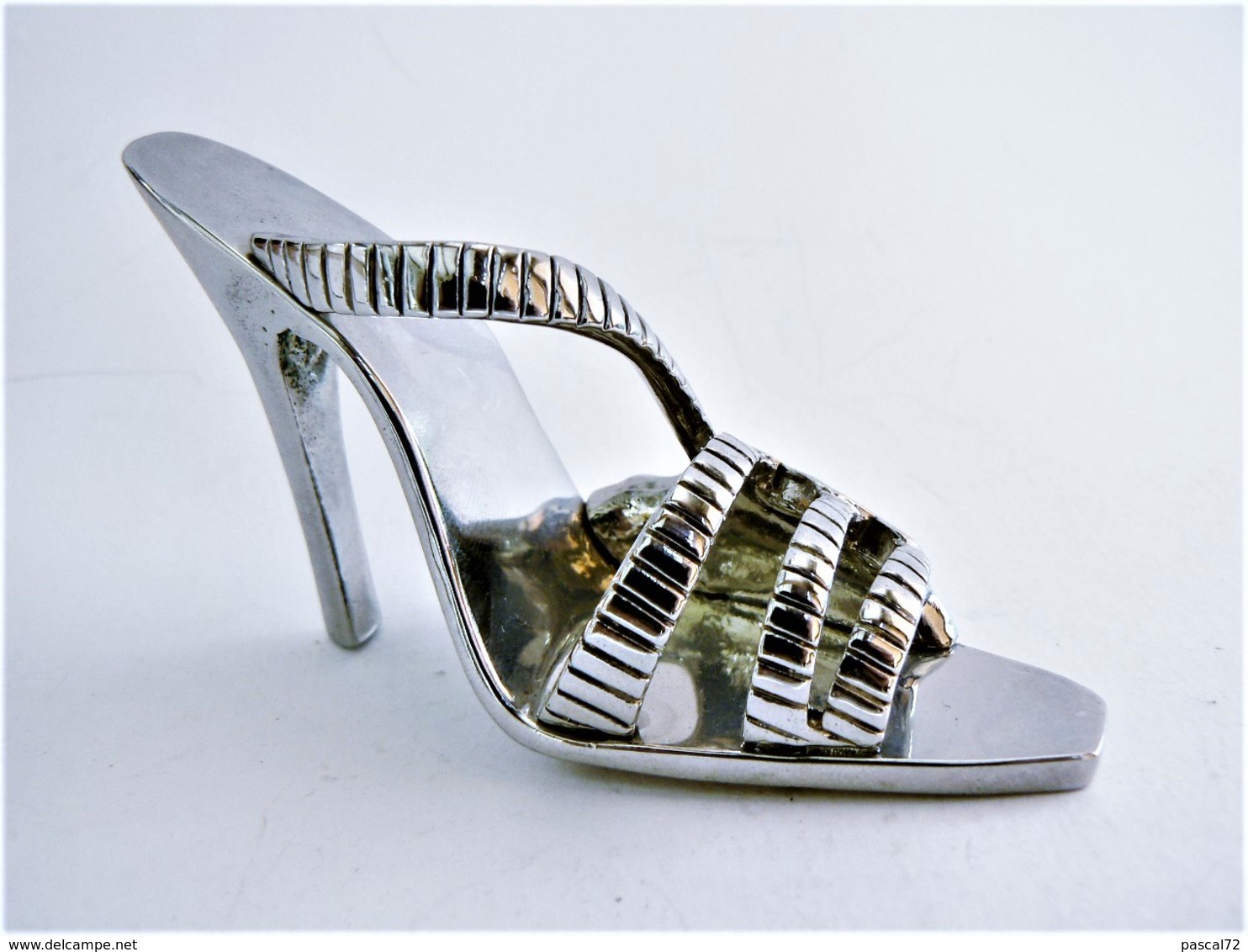 CHAUSSURE MINIATURE DE COLLECTION (18) PALAIS ROYAL METAL ARGENTE STRASS - Other & Unclassified