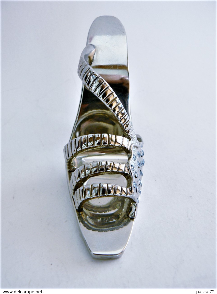 CHAUSSURE MINIATURE DE COLLECTION (18) PALAIS ROYAL METAL ARGENTE STRASS - Other & Unclassified