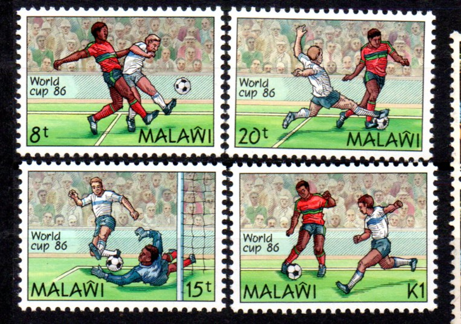Malawi Football MNH Complete Set 1986 Wold Games In Mexico(151) - Malawi (1964-...)