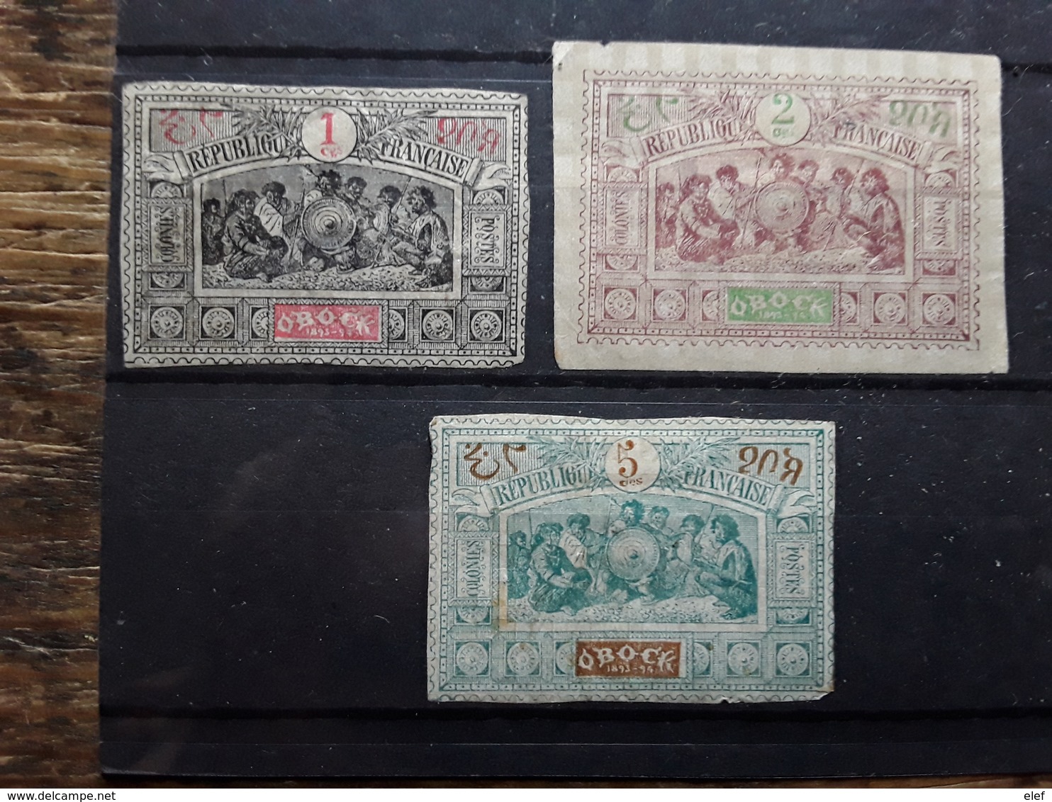 OBOCK 1894, 3 Timbres Guerriers Somalis , Yvert No 47, 48 , 50 , Neufs * (*), BTb Cote 9,50 E - Unused Stamps