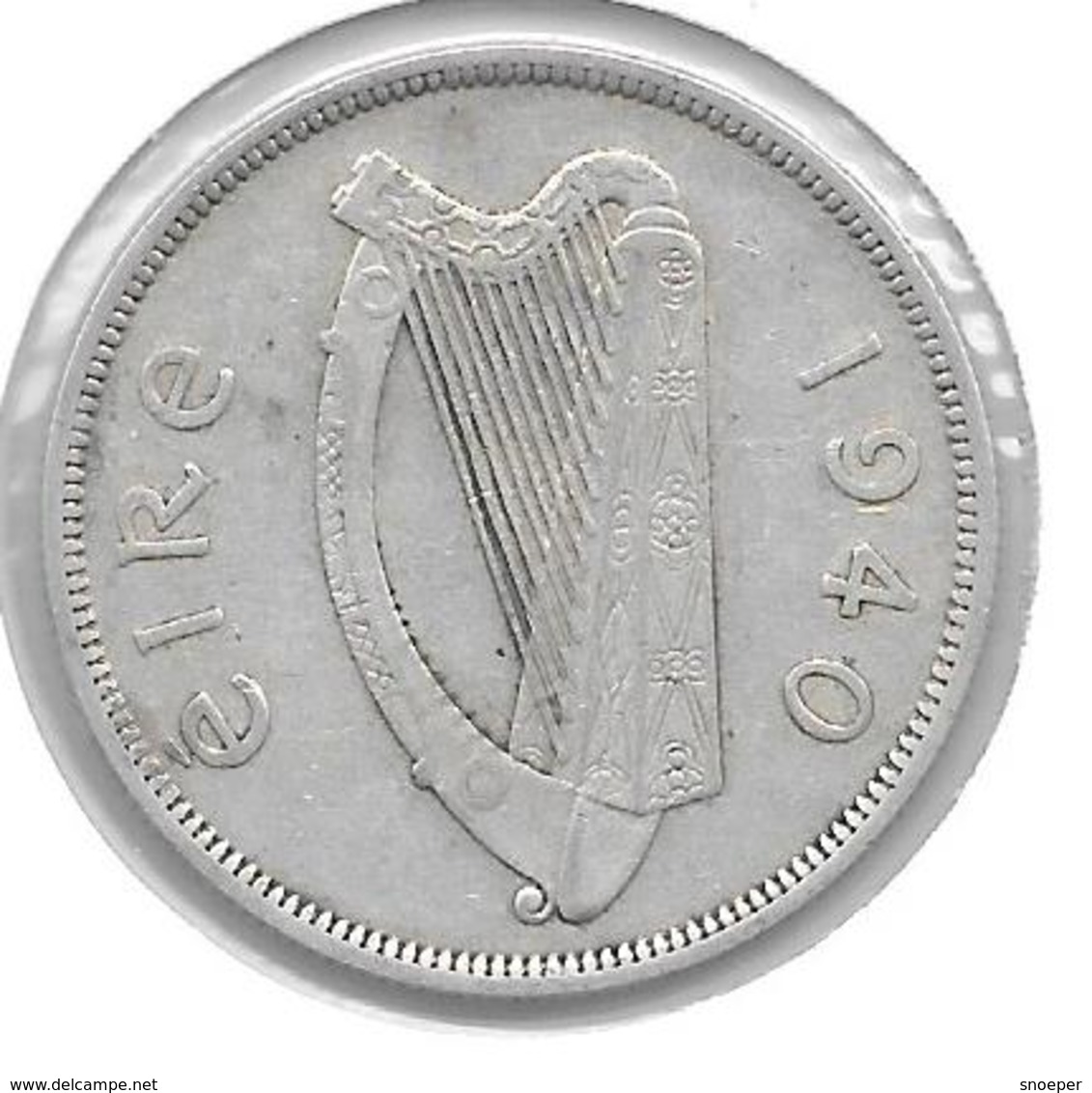 *ireland  1/2 Crown   1940   Km 16  Vf+ - Irlande