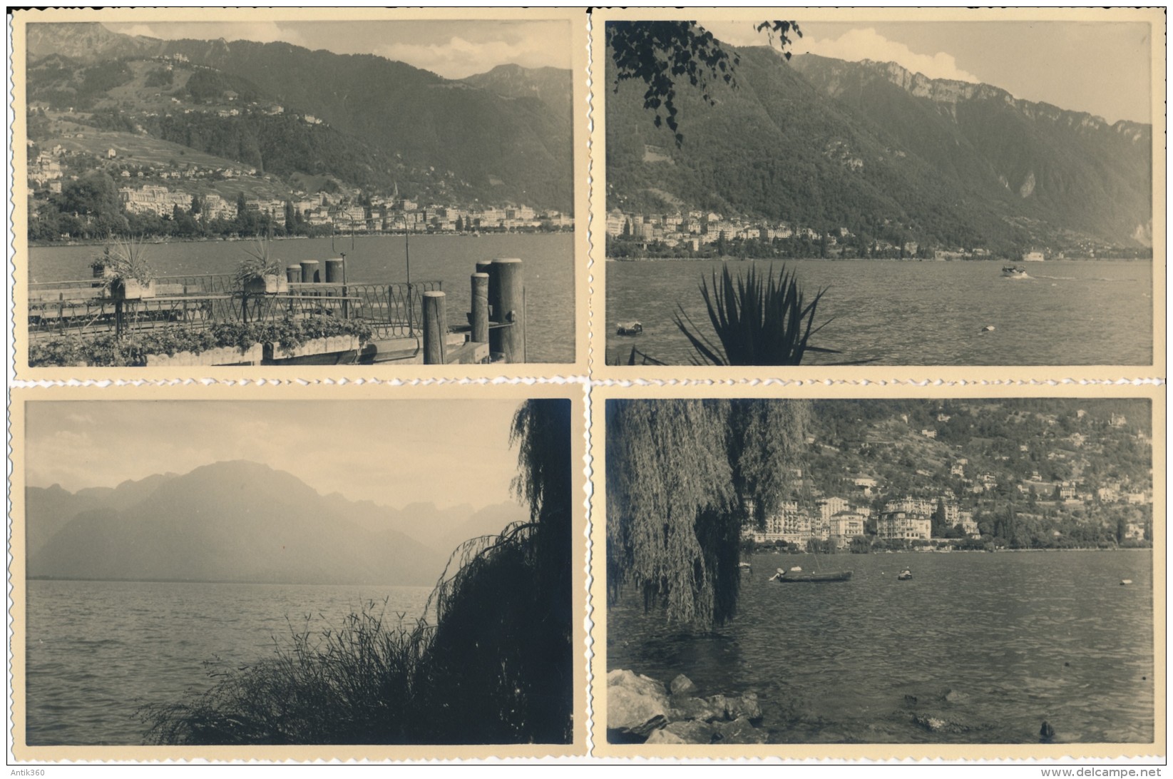 Lot De 6 Photos Amateur - SUISSE MONTREUX Aout 1949- No CPA - Montreux