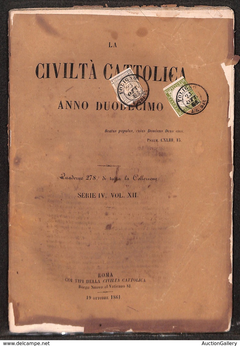 ANTICHI STATI - SARDEGNA - 1 Cent (19) + 5 Cent (13Ca) - Margini Corti - Fascicolo Di 132 Pagine Da Roma A Foligno Del 2 - Sardinia