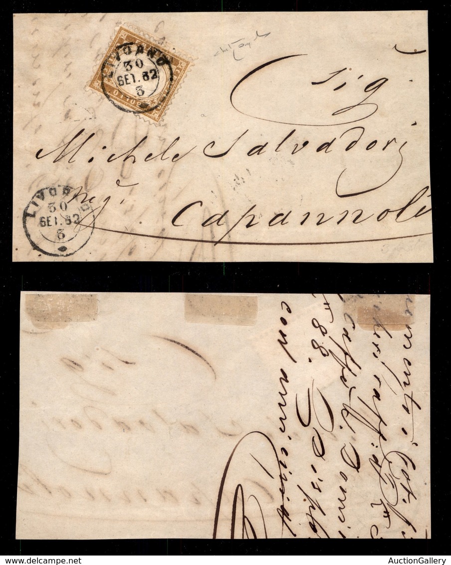 REGNO D'ITALIA - 1862 - 10 Cent (1) Bordo Foglio - Grande Frammento Di Lettera - Cert. Raybaudi (850) - Otros & Sin Clasificación