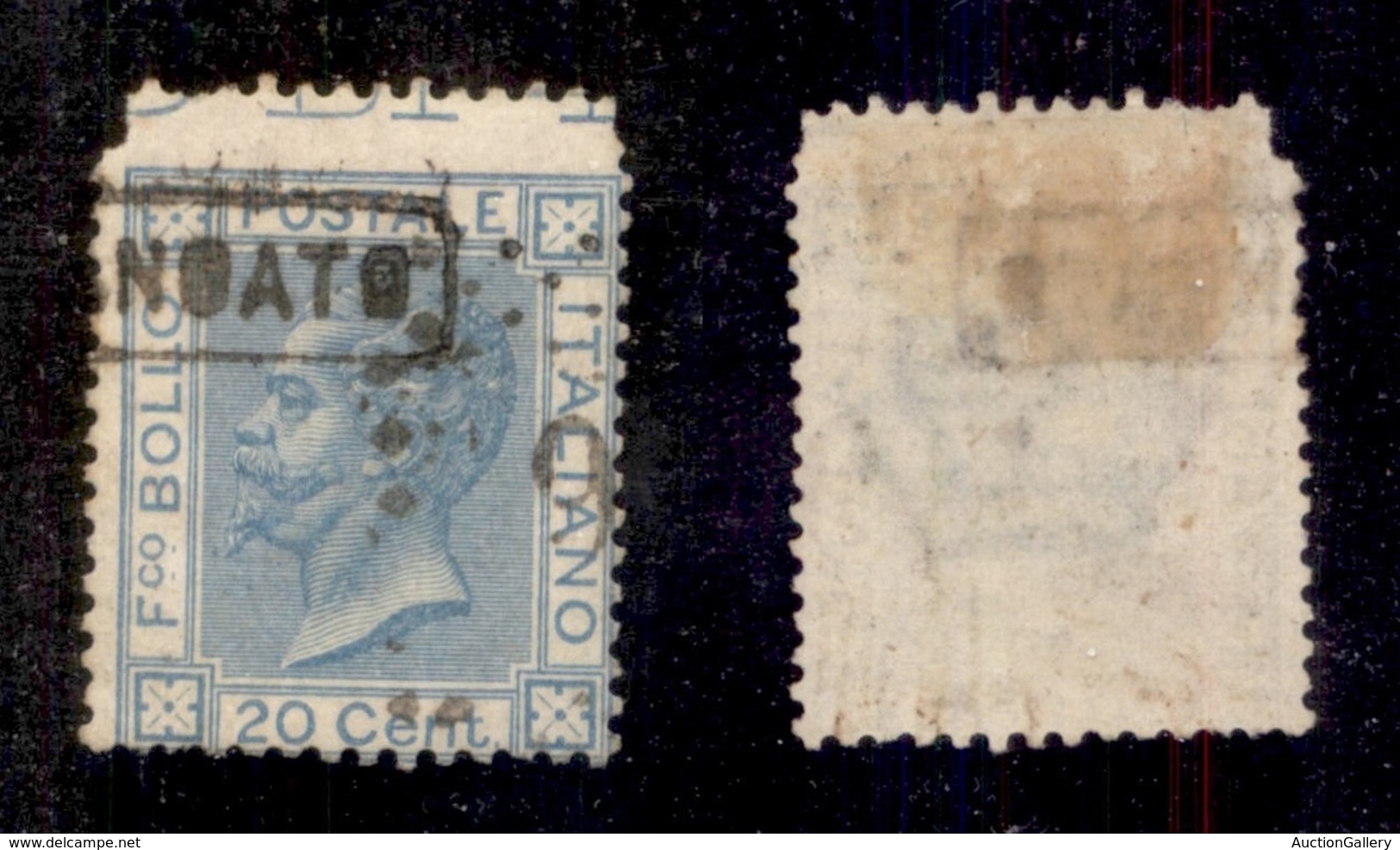 REGNO D'ITALIA - 1867 - 20 Cent (26cb) Con Dentellatura Superiore Spostata In Alto (salto Del Pettine) E Diciture Margin - Otros & Sin Clasificación