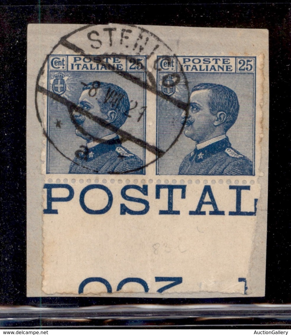 REGNO D'ITALIA - 1908 - 25 Cent Michetti (83l) - Coppia Orizzontale Non Dentellata Al Centro (con Dentellature Laterali  - Otros & Sin Clasificación