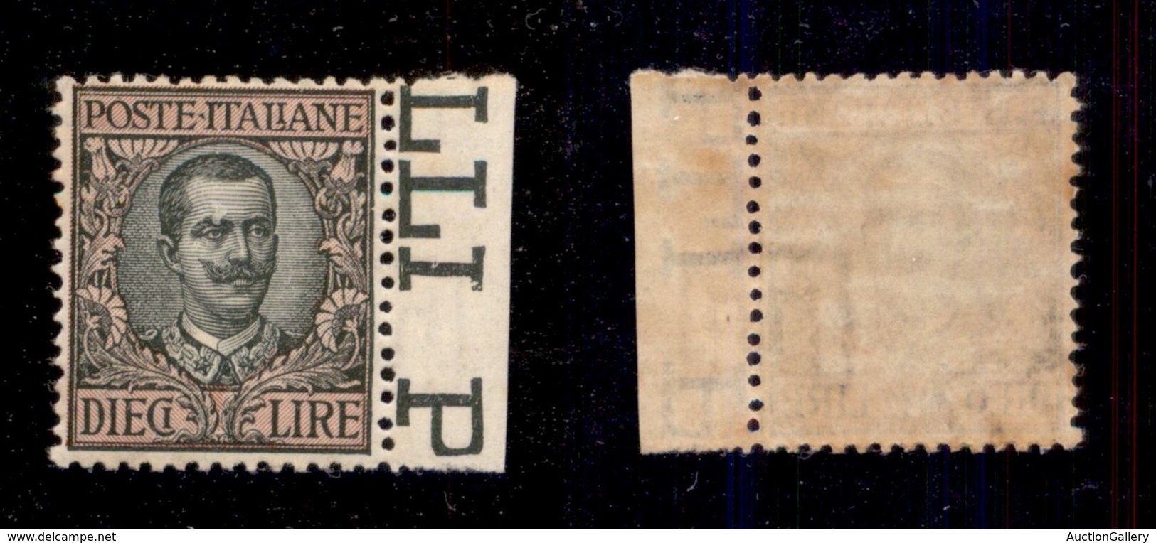 REGNO D'ITALIA - 1919 - 10 Lire Floreale (91) Bordo Foglio - Gomma Integra - Ben Centrato - Otros & Sin Clasificación