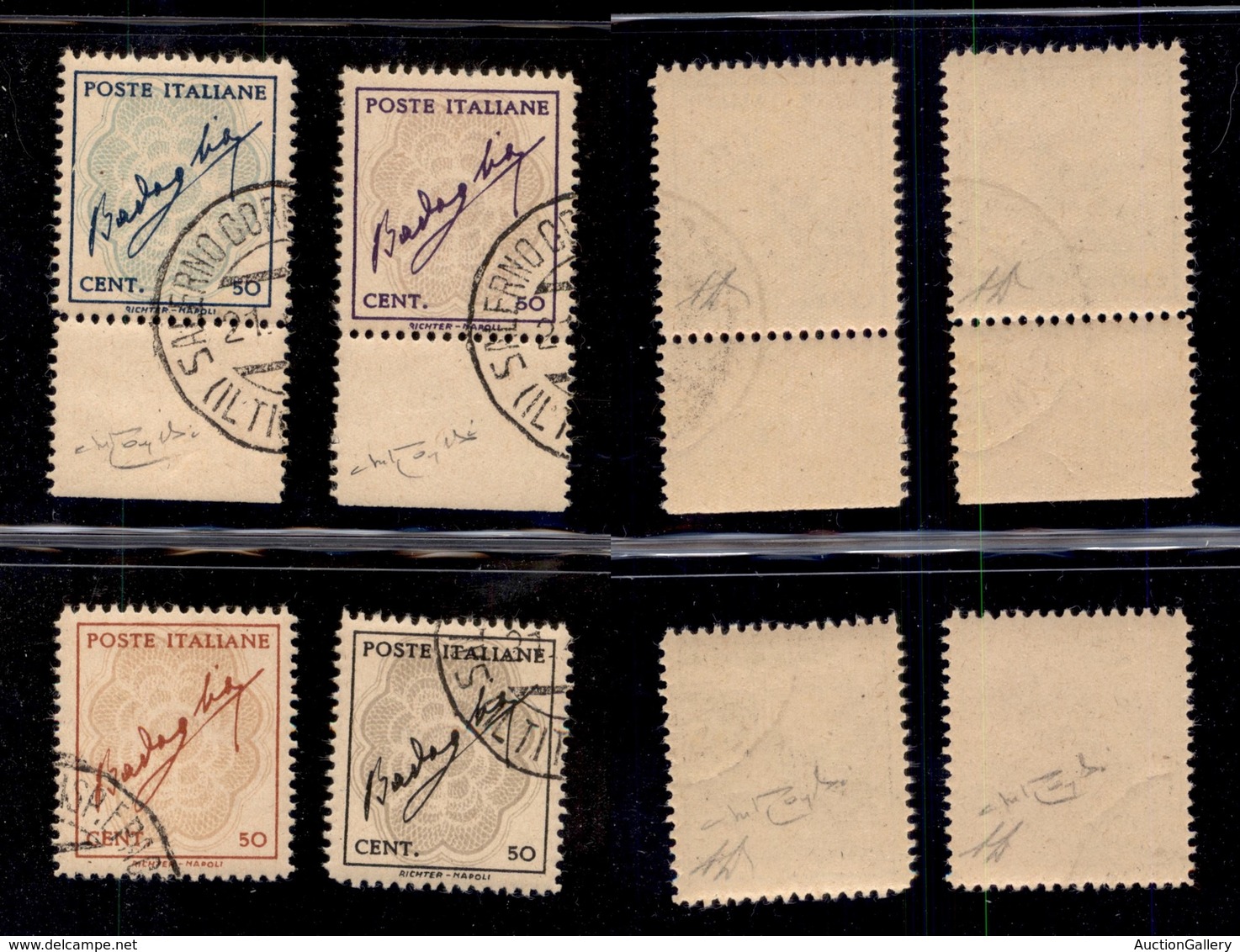 REGNO D'ITALIA - 1944 - Badoglio - Non Emessi (515F/515I) Serie Completa Usata - Carta Brunastra Senza Filigrana - Insie - Otros & Sin Clasificación